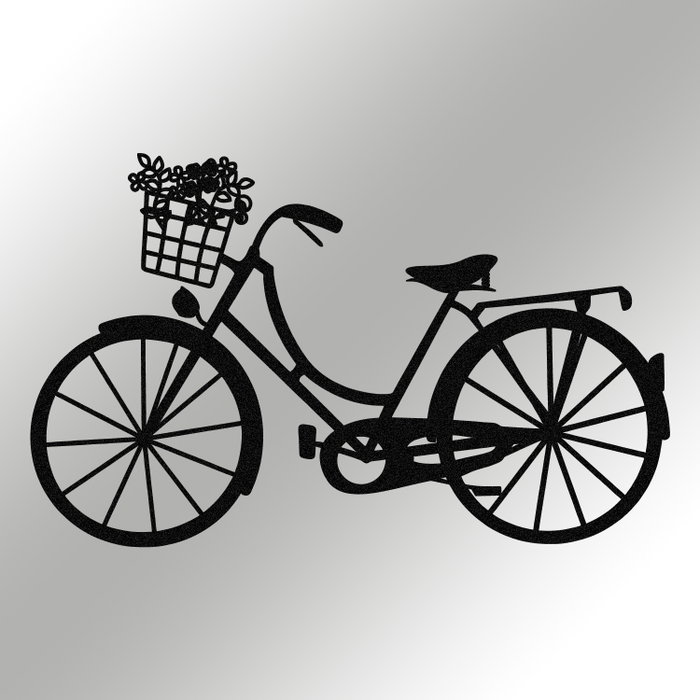 Wallity Bike Accesorio decorativo de pared de metal Negro Wallity Bike Accesorio decorativo de pared de metal Negro